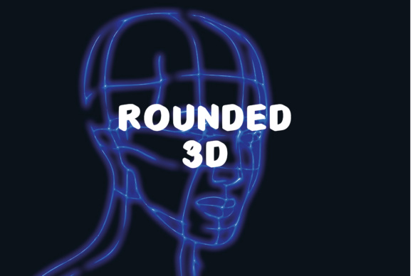 Rounded 3D Font by GraphicsBam Fonts preview