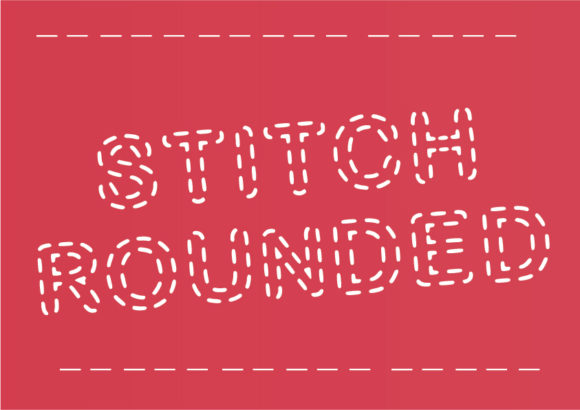 Stitch Rounded Font by GraphicsBam Fonts · Creative Fabrica font preview