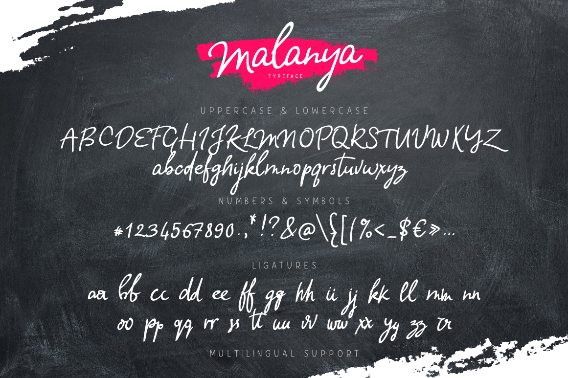 Malanya Font PNG with transparent background - Preview 4