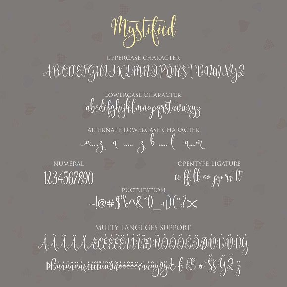 Mystified Font PNG with transparent background - Preview 1