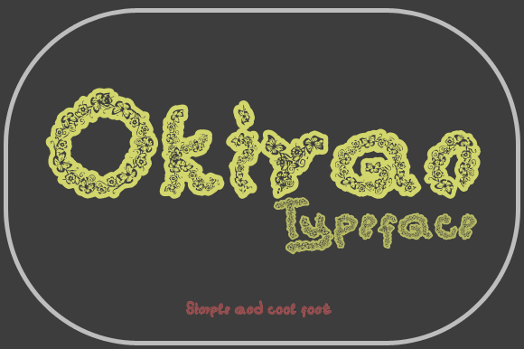 Okiran Font PNG with transparent background - Preview 1