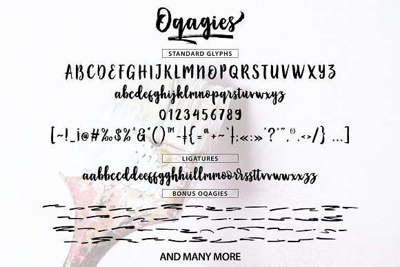Oqagies Font PNG with transparent background - Preview 6