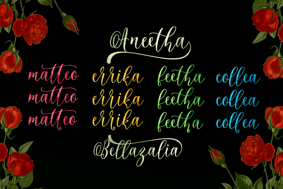Rositha Font PNG with transparent background - Preview 3
