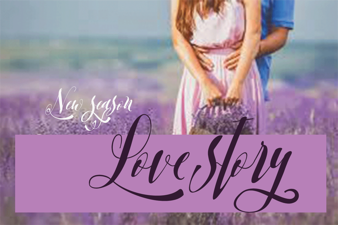 Romantis Momen Font PNG with transparent background - Preview 3