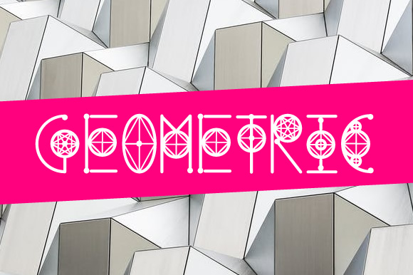 Geometeric Fonts Round Geometric Font by Creative Fabrica Freebies · Creative Fabrica