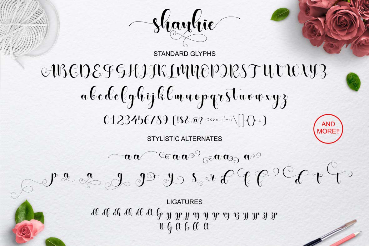 Shanhie Font PNG with transparent background - Preview 3