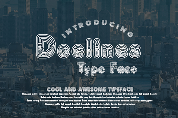 Doelines Decorative Font By Gblack Id