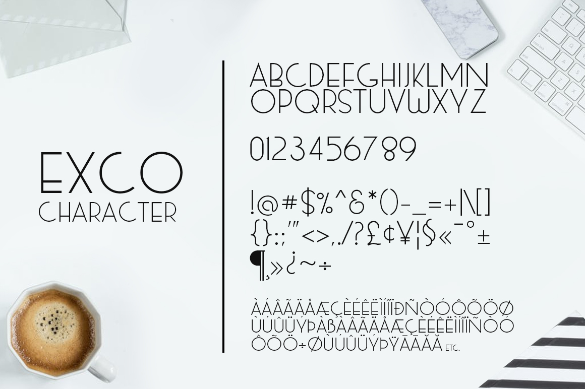 Exco Font PNG with transparent background - Preview 6