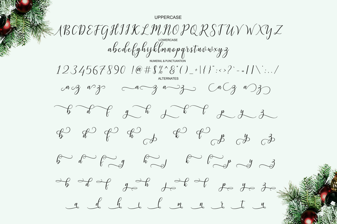 Galatia Script Font PNG with transparent background - Preview 5