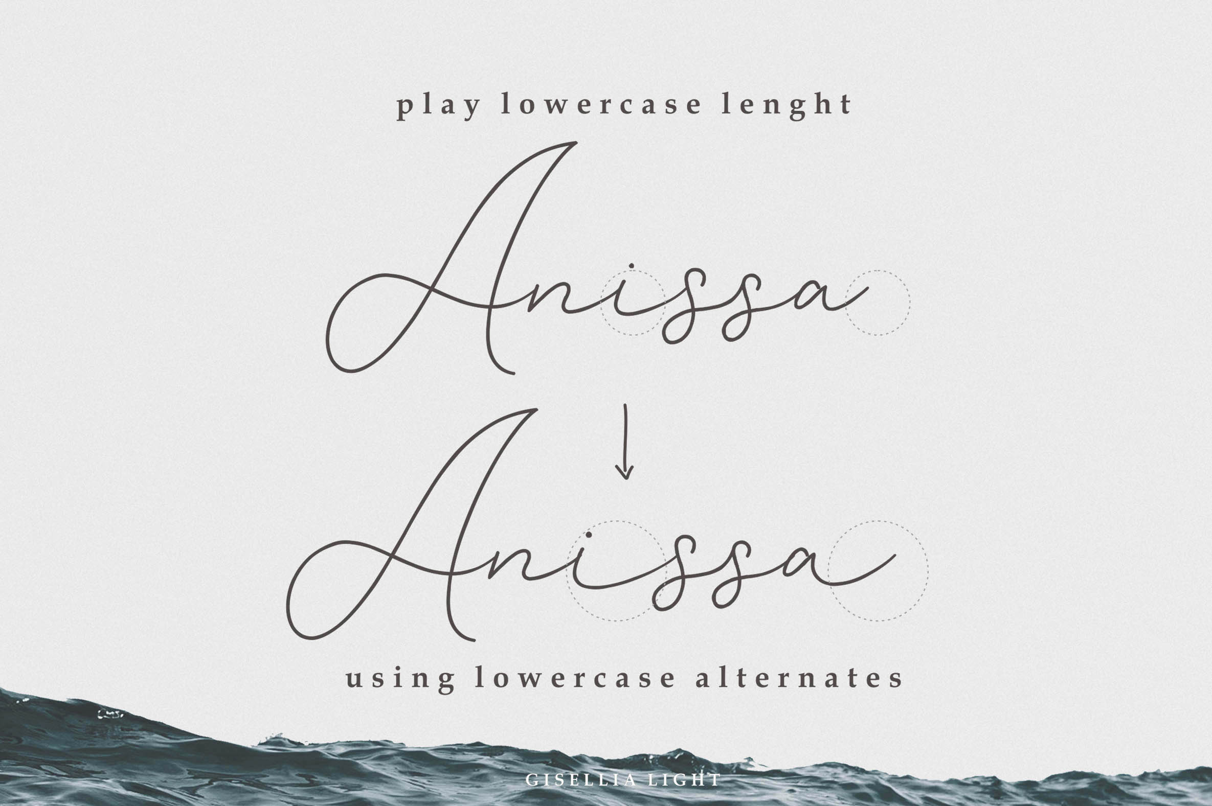 Gisellia Font PNG with transparent background - Preview 1
