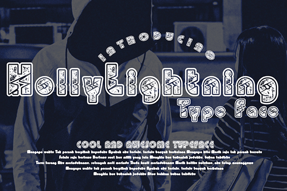 HollyLightning Decorative Font By Gblack Id
