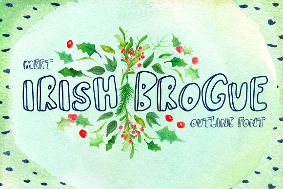 Irish Brogue preview, handcrafted irish script