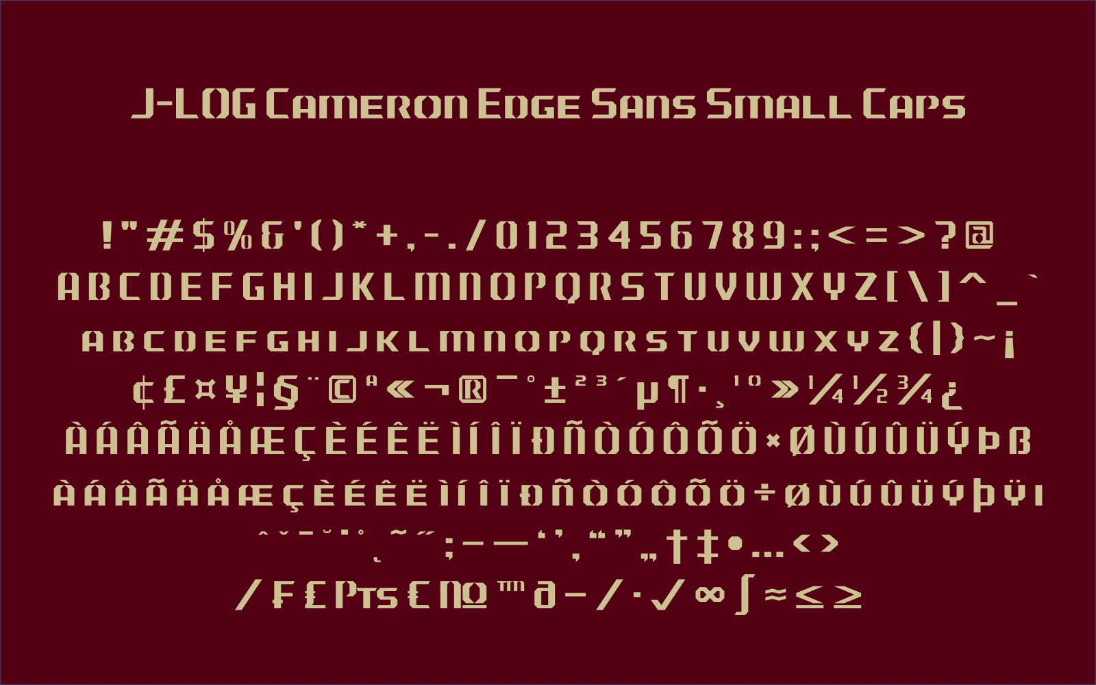 J-LOG Cameron Edge Font PNG with transparent background - Preview 3