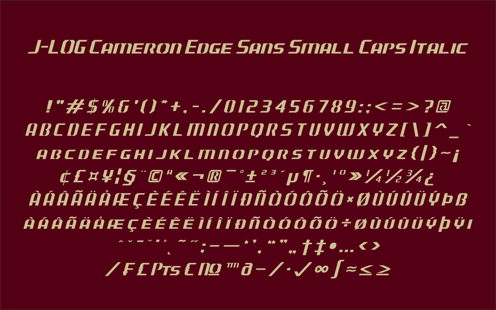 J-LOG Cameron Edge Font PNG with transparent background - Preview 4