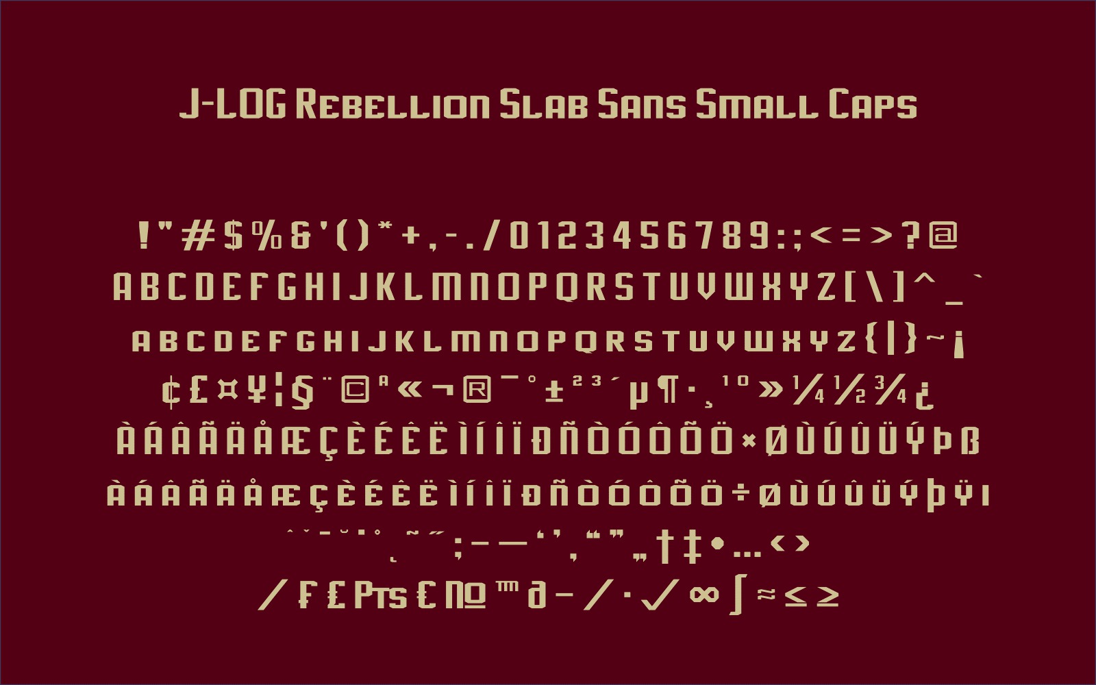 J-LOG Rebellion Slab Font - Preview 3