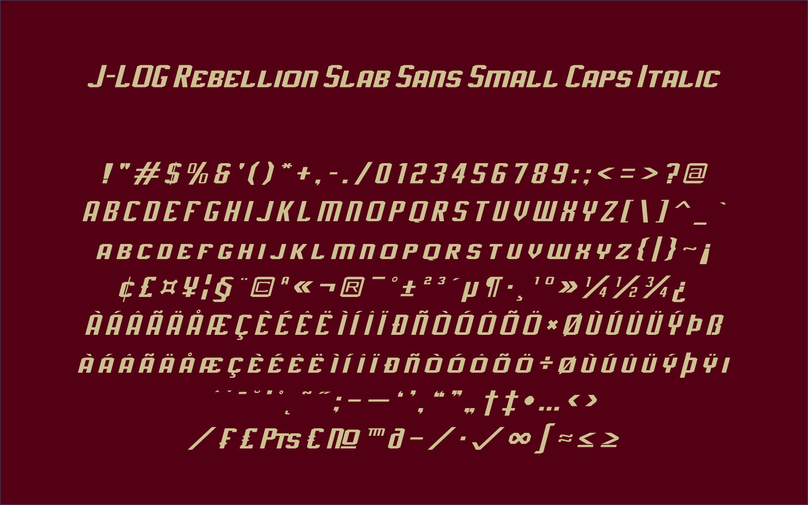 J-LOG Rebellion Slab Font - Preview 4