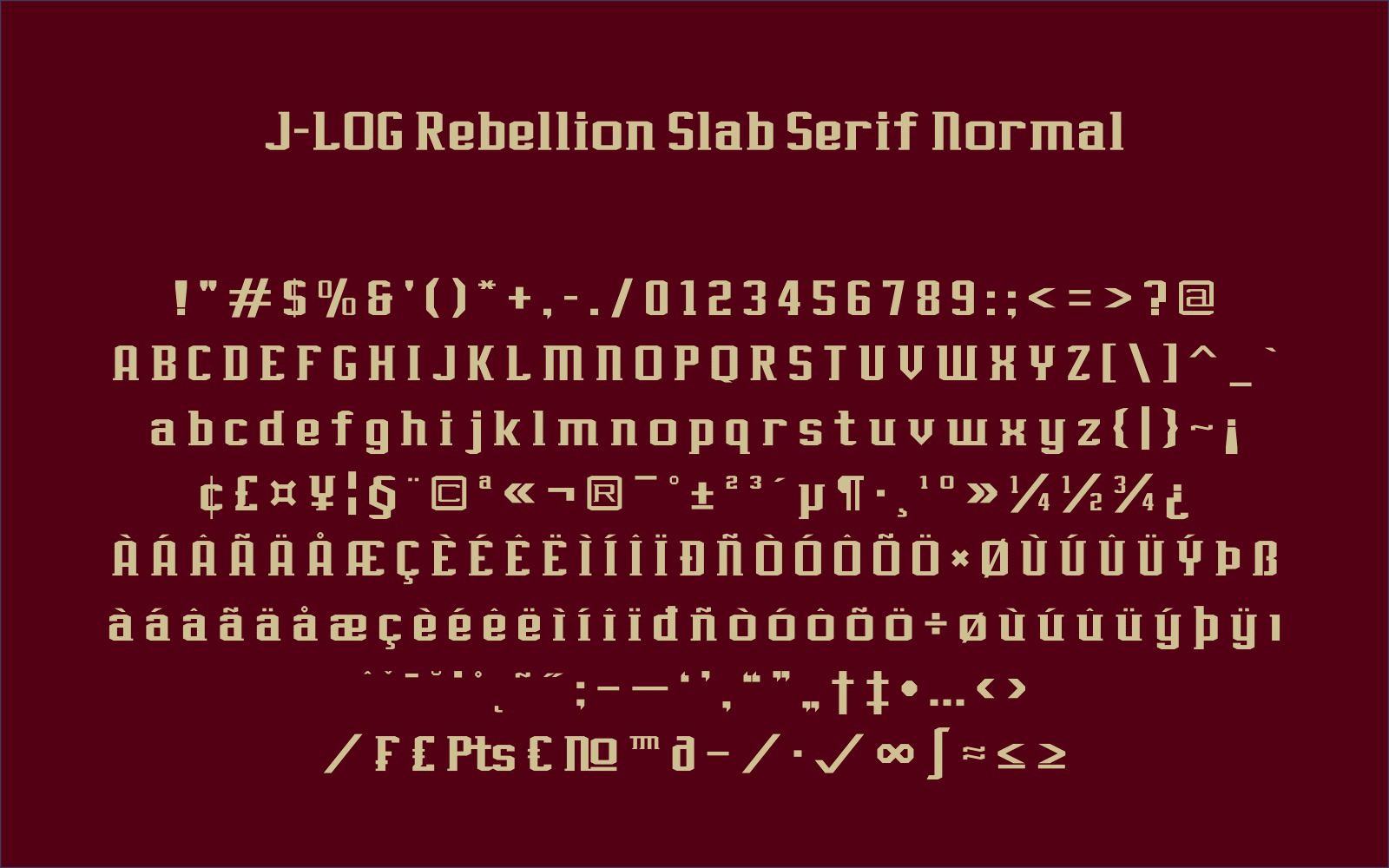 J-LOG Rebellion Slab Font - Preview 5