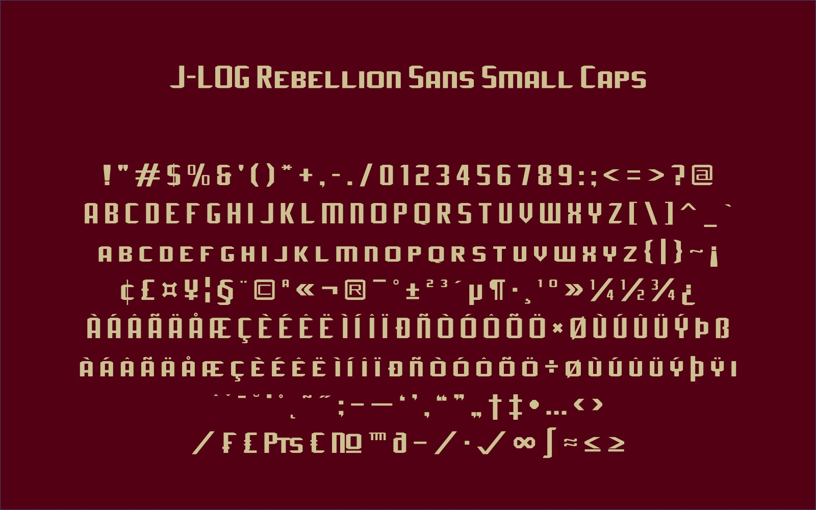 J-LOG Rebellion Font - Preview 3