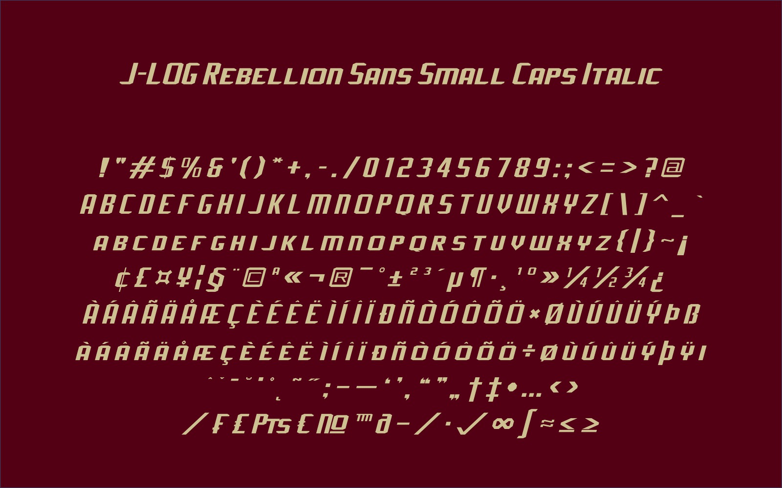 J-LOG Rebellion Font - Preview 4