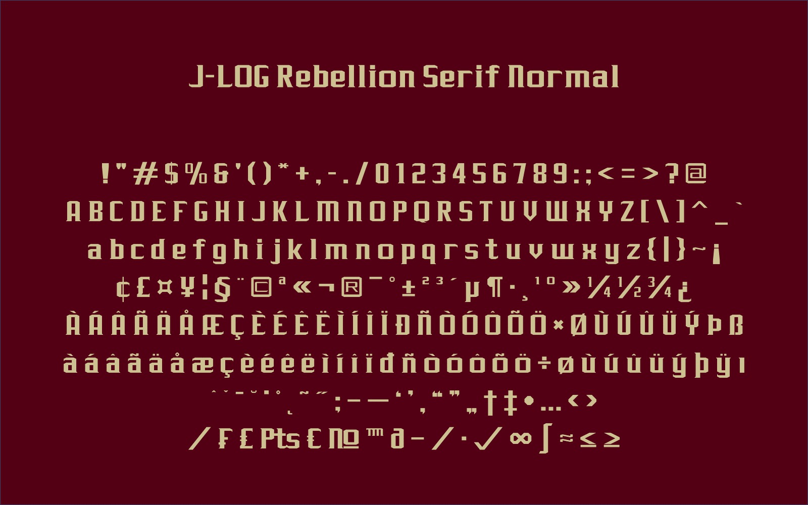 J-LOG Rebellion Font - Preview 5