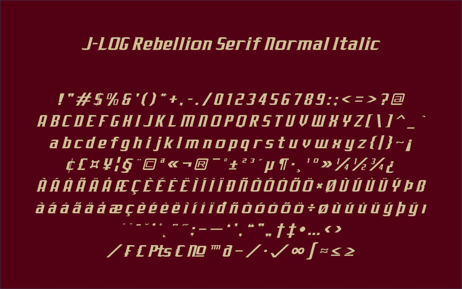 J-LOG Rebellion Font - Preview 6