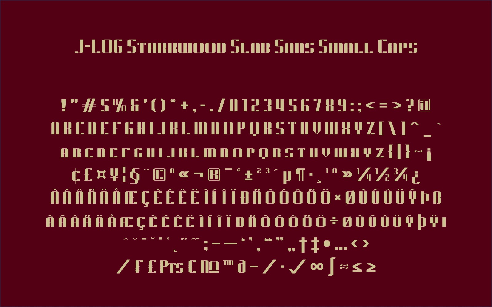 J-LOG Starkwood Slab Font - Preview 3