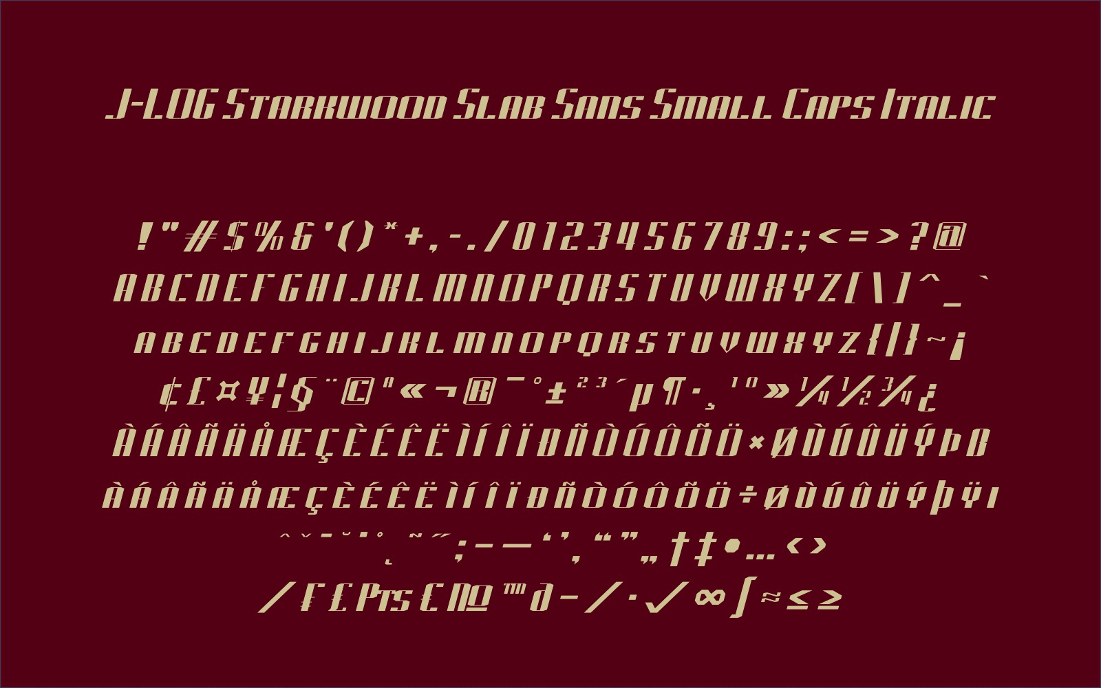 J-LOG Starkwood Slab Font - Preview 4