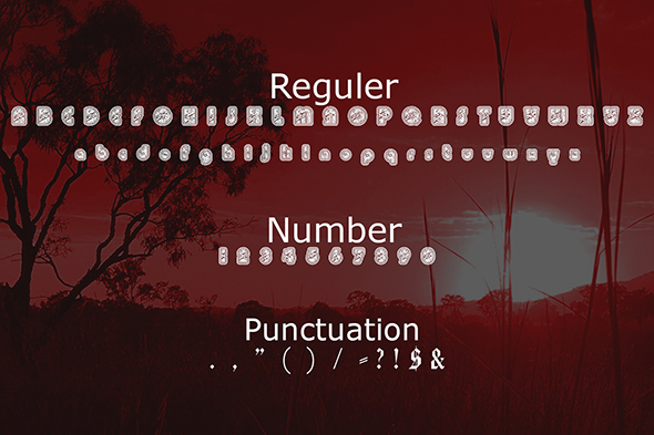 Kerowax Font PNG with transparent background - Preview 1