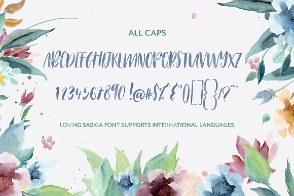 Loving Saskia Font PNG with transparent background - Preview 4