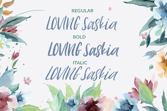 Loving Saskia Font PNG with transparent background - Preview 5