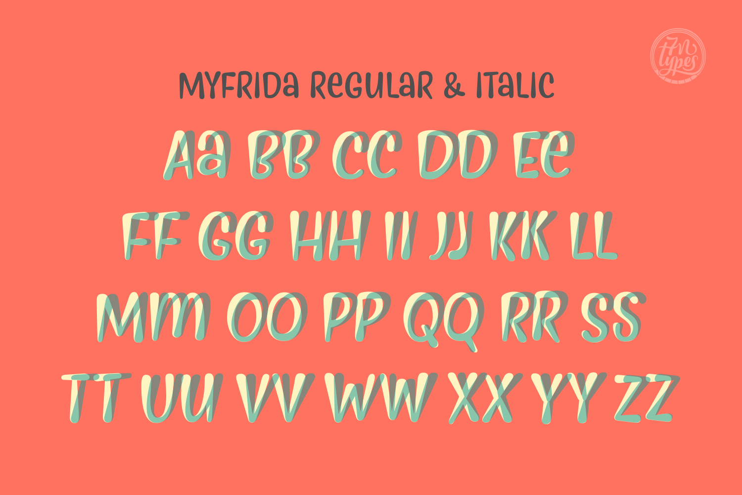 Myfrida Regular Font PNG with transparent background - Preview 1