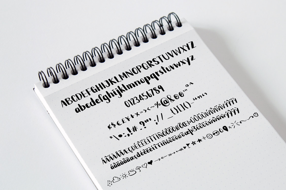 Rainy Day Font PNG with transparent background - Preview 3