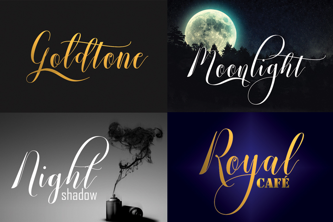 Resolusi Script Font PNG with transparent background - Preview 3