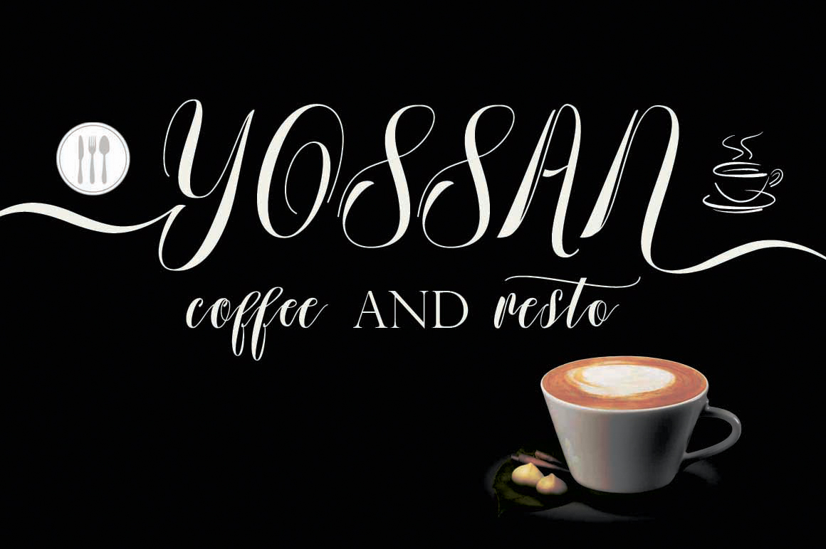Resolusi Script Font PNG with transparent background - Preview 5