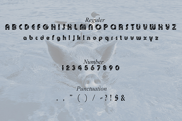 SeaMonster Font PNG with transparent background - Preview 1