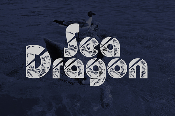 SeaMonster Font PNG with transparent background - Preview 3