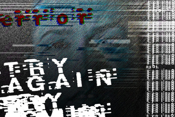 Bams Glitch V2 Font PNG with transparent background - Preview 2