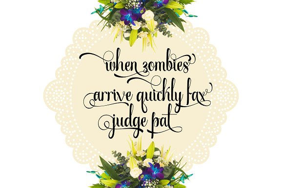 Beauty Atok Font PNG with transparent background - Preview 1