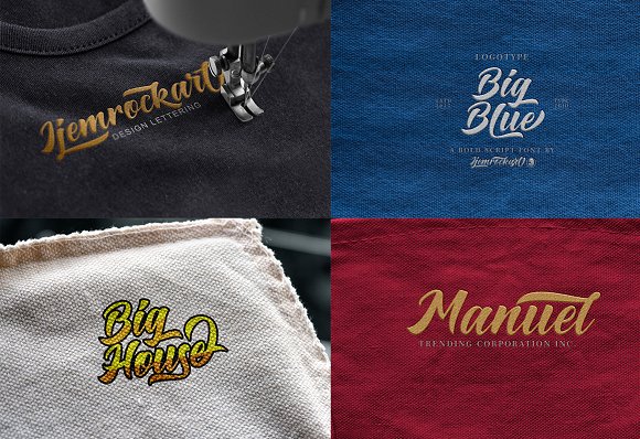 Big Blue Font - Preview 4