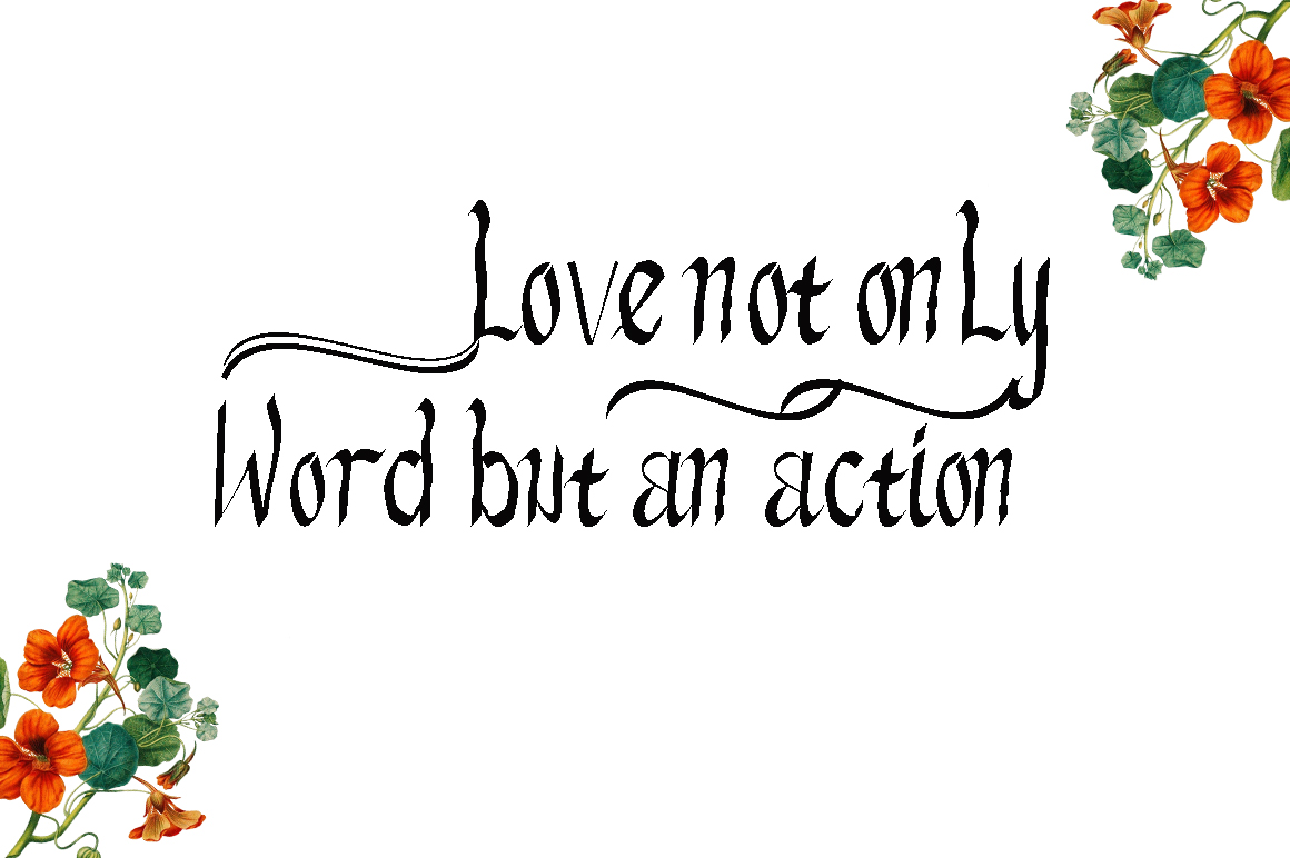 Bregede Love Font PNG with transparent background - Preview 1