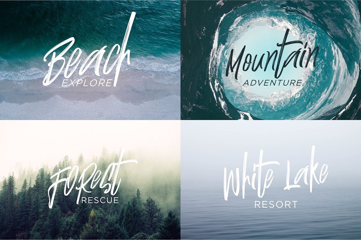 Justin Brush Font PNG with transparent background - Preview 1