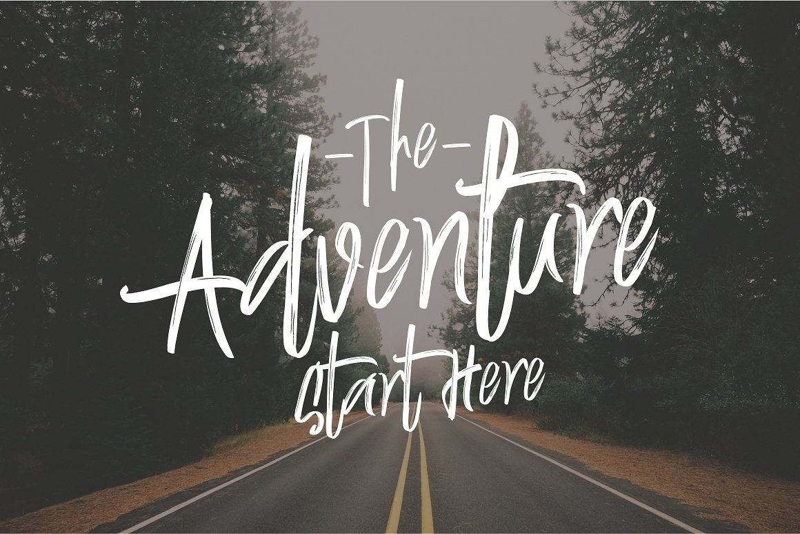 Justin Brush Font PNG with transparent background - Preview 2