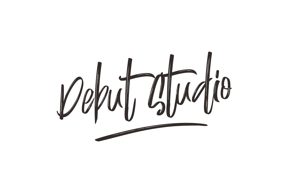 Justin Brush Font PNG with transparent background - Preview 4