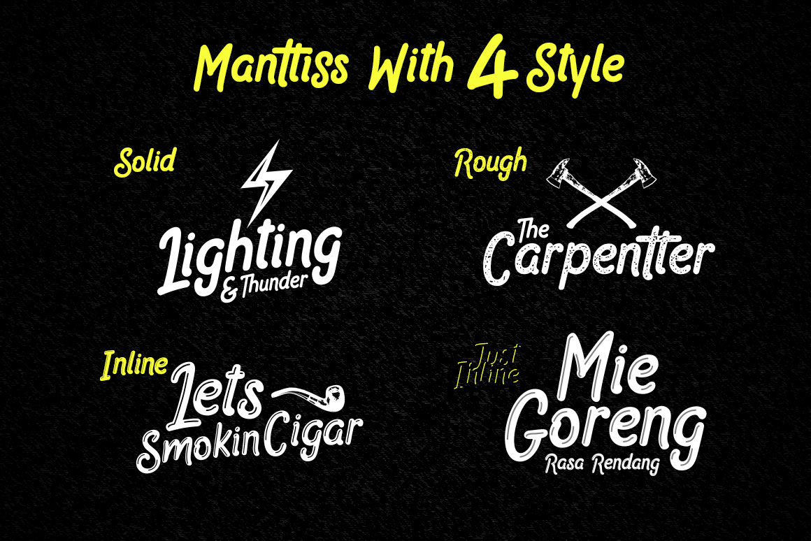 Manttiss Font PNG with transparent background - Preview 1