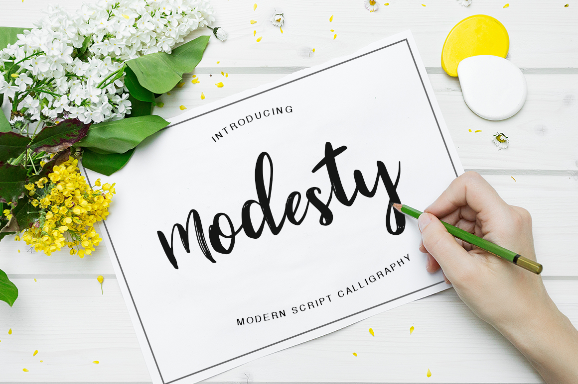 Modesty Script & Handwritten Font By Pasha Larin