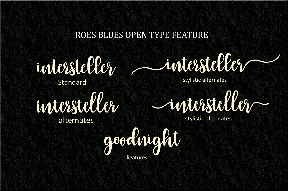 Roes Blues Font PNG with transparent background - Preview 4