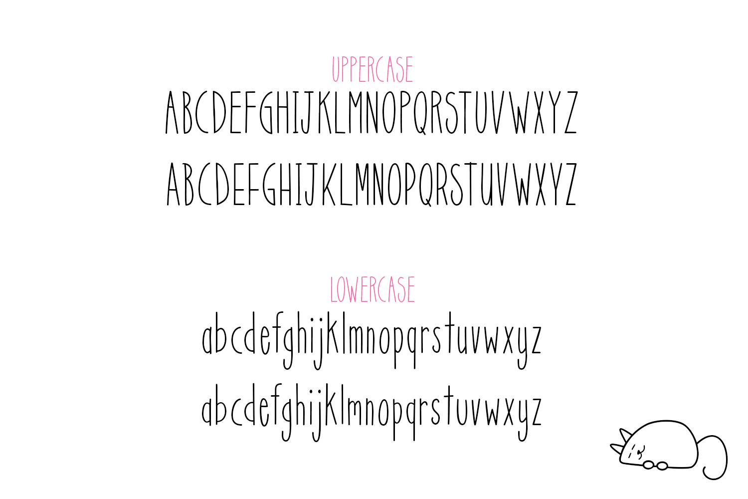 Scat Cat Font PNG with transparent background - Preview 1
