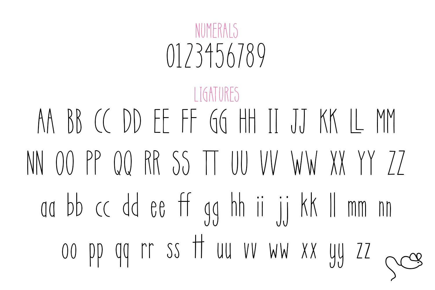 Scat Cat Font PNG with transparent background - Preview 2
