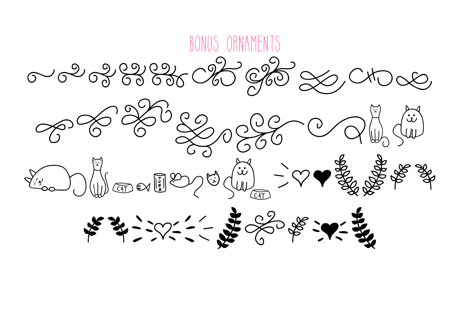 Scat Cat Font PNG with transparent background - Preview 4
