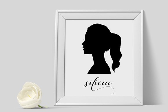 Silicia Font PNG with transparent background - Preview 1